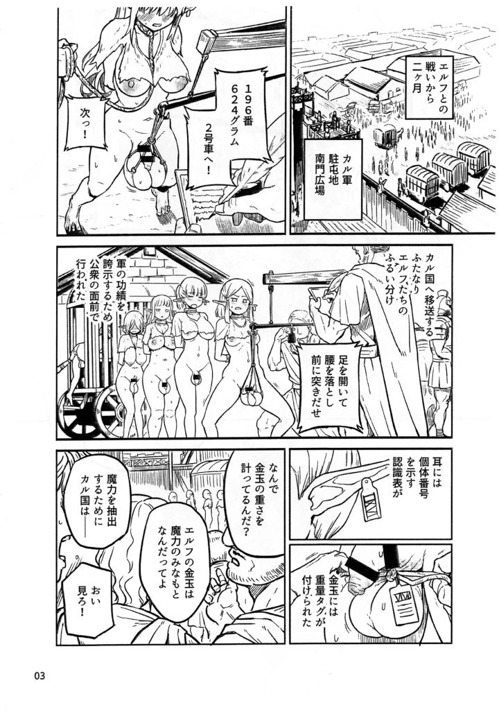 ((ふたけっと33) エフ屋 (メッシィ) )虜囚のふたなりエルフ 準備号-マンガ3