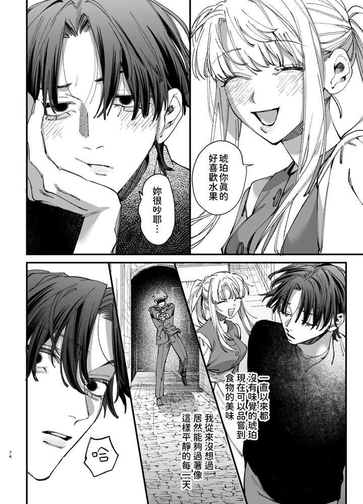 （同人誌）　［梅ねぎ大明神　（うめこっぺ）］　死にゲーに転生したマフィア嬢は偏愛スパイに手籠めにされる2　（オリジナル） 74ページ