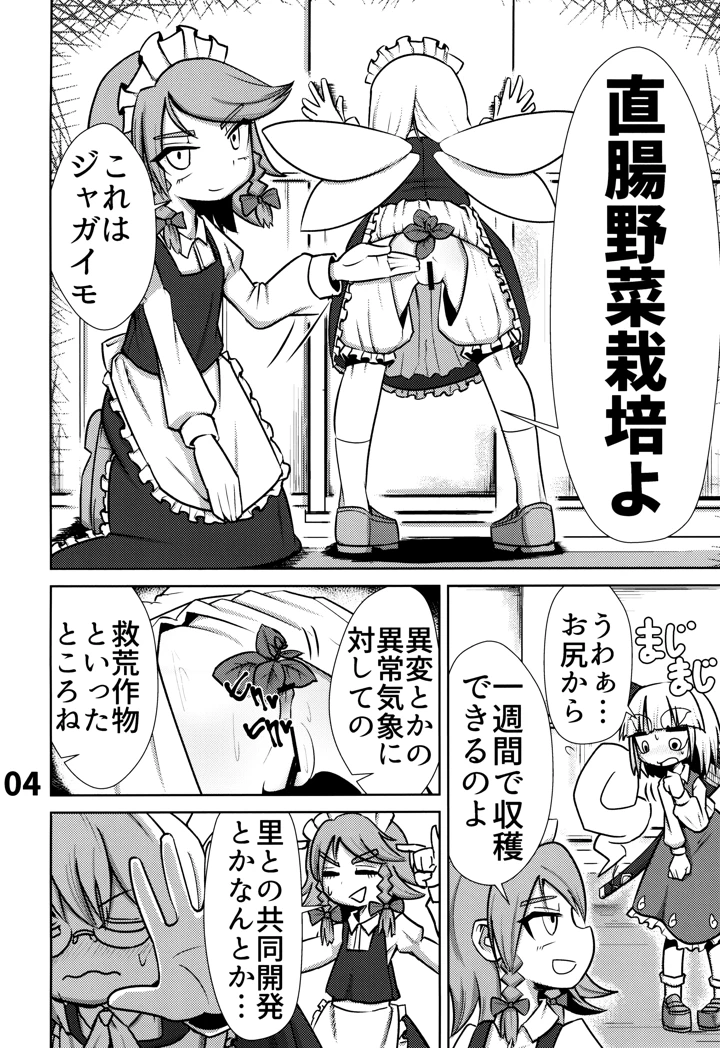 （同人誌）　［NO相撲KING　（吸斬）］　おしりで始めるジャガイモ作り　（東方Project） 5ページ