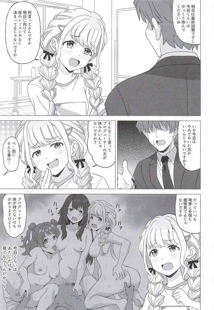 （学園スターフェスティバル03）　［ぽんずの雫　（ぽんず・るい）］　ことねの最終試験～前夜の特別レッスン～　（学園アイドルマスター） 2ページ