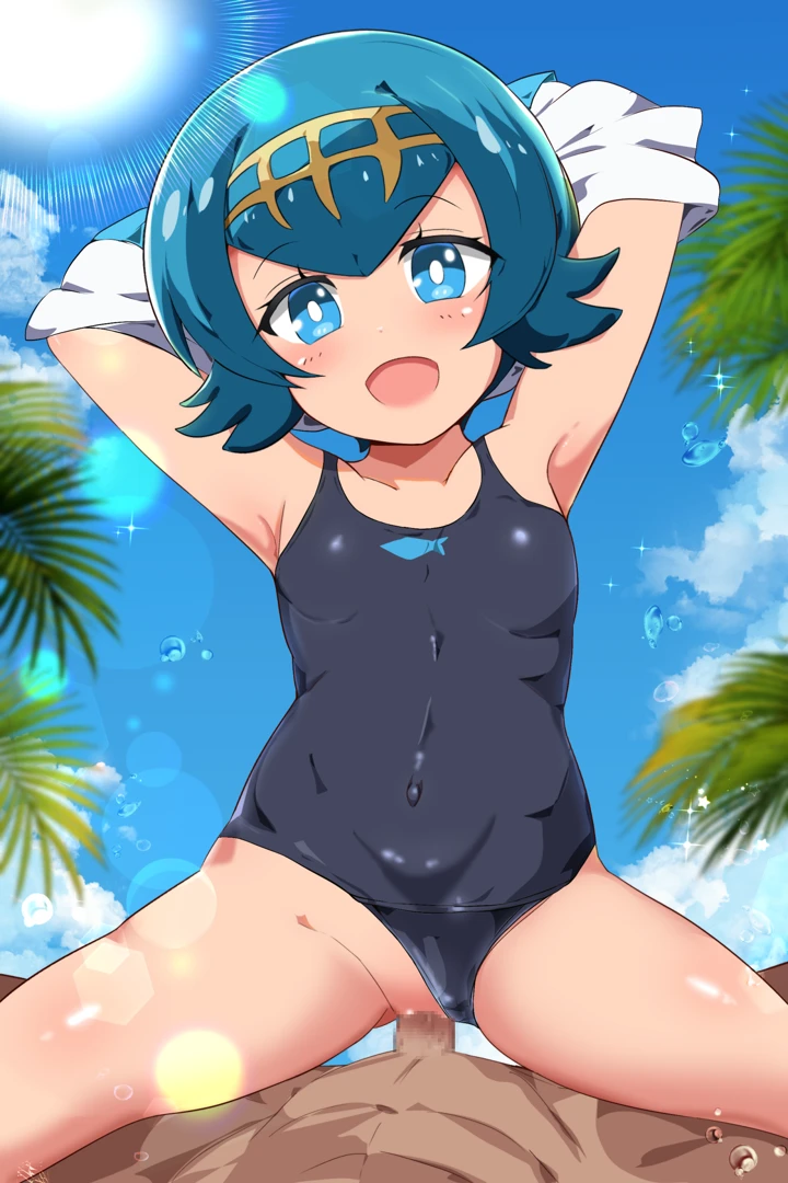 （同人誌）　［漆原工房　（漆原ヤスヒロ）］　スイレンと泳ぐ前の準備運動騎乗位えっち♥　（ポケットモンスター　サン・ムーン） 2ページ