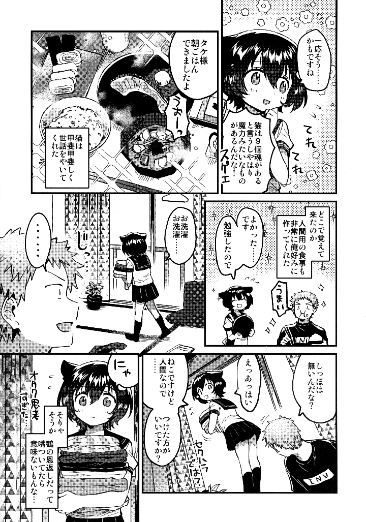 （同人誌）　（C106）　［squeezecandyheaven　（いちはや）］　恩返し交尾に来たねこです 6ページ