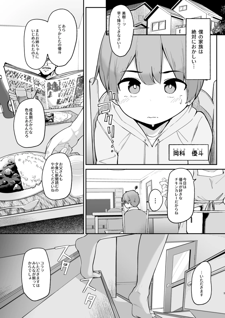 （C107）　［じゃじゅじょ　（じょぶじゅん。）］　僕とガサツな汚姉の性欲処理生活　1+2　～お姉ちゃんの初体験！？編～　（オリジナル）　［DL版］ 5ページ