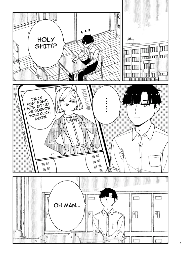 ［Osanpo　Milk　（Mutsuna　Yajiro）］　Neko　no　Te　o　Karitai　［English］　［QuickAndDirty］ 3ページ